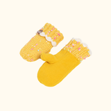 Yellow Speckled Knit Mittens