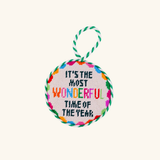 Wonderful Time Needlepoint Ornament