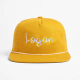 Yellow Cotton Rope Hat